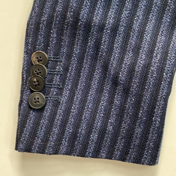 Pal Zileri wood blazer in navy stripe - Picture 2 of 5